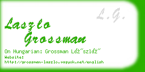 laszlo grossman business card
